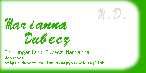 marianna dubecz business card